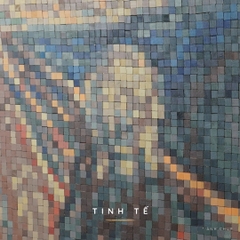 Tranh Pixel Gỗ The Scream khổ lớn 80x62 cm (Chill)