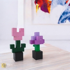 Mô Hình Gỗ Hoa Tulip & Hoa Hành