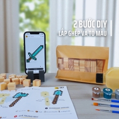 Bộ Chế Tạo 2 Trang Bị Minecraft Kim Cương