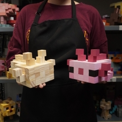 (DIY)  Kit Tô Màu Minecraft Axolotl size M (Bản Mới)