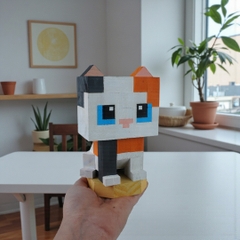 p5 - Mô Hình Gỗ Mèo Tam Thể