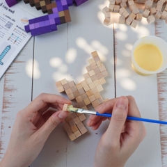 p1. Bộ Chế Tạo 4 Trang Bị Minecraft Thu Nhỏ (1cm)