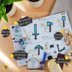 Bộ Lắp Ghép & Tô Màu Nether Kiếm, Cuốc, Rìu, Xẻng *PLUS (STEAM)