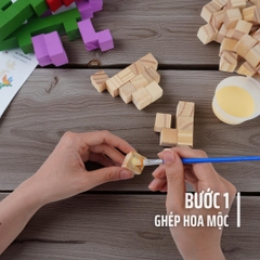 KIT Tự Làm Hoa Gỗ (40 Mẫu Mô Hình) *STEAM