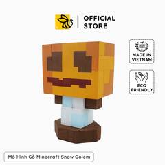 Mô Hình Gỗ Minecraft Snow Golem (size s)