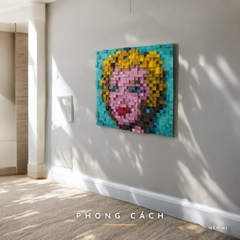 Kit Tự Làm Tranh Pixel Gỗ Marilyn Diptych (Blur)