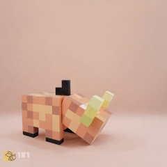 Mô Hình Gỗ Minecraft Hoglin (Art Toy)