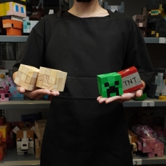 Mô Hình Gỗ Minecraft TNT & Creeper Block