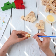 p5. KIT Tự Làm 6 Mô Hình Hoa Gỗ 2cm (40 Mẫu)