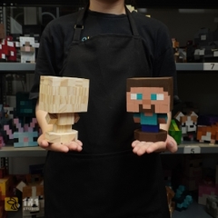 Mô Hình Gỗ Minecraft Steve (size s)