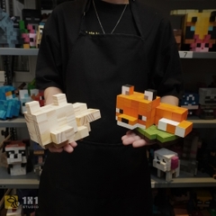 Mô Hình Gỗ Minecraft Cáo Cam (size s)