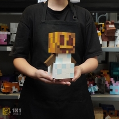 Mô Hình Gỗ Minecraft Snow Golem (Art Toy)