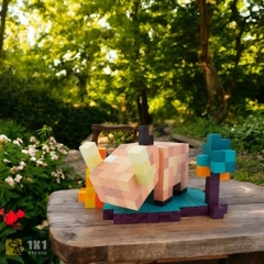 Mô Hình Gỗ Minecraft Hoglin (Art Toy)