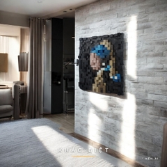 Kit Tự Làm Tranh Pixel Gỗ Girl with a Pearl Earring (Blur)