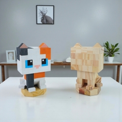 p5 - Mô Hình Gỗ Mèo Tam Thể