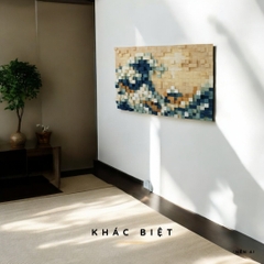 Tranh Pixel The Great Wave off Kanagawa (Blur)