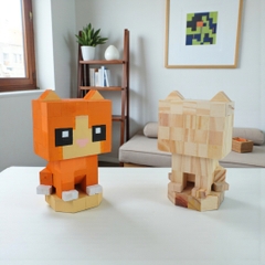 p5 - Mô Hình Gỗ Mèo Cam