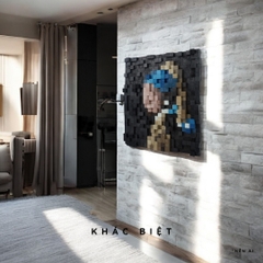 Tranh Pixel Girl with a Pearl Earring (Blur)