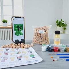 p6. KIT Tự Làm 6 Mô Hình Minecraft Thu Nhỏ Plus (A1)