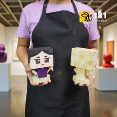 (DIY) Kit Tô Màu Mô Hình Thiếu Nữ Áo Dài Huế