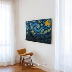 Kit Tự Làm Tranh Pixel Gỗ Starry Night (Blur)