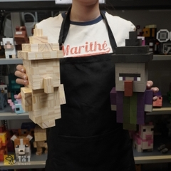 Mô Hình Gỗ Minecraft Witch (Art Toy)