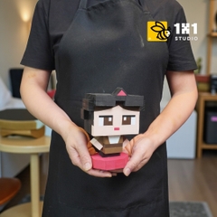 (DIY) Kit Tô Màu Mô Hình Cô Gái Mặc Áo Tứ Thân