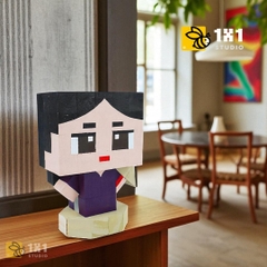 (DIY) Kit Tô Màu Mô Hình Thiếu Nữ Áo Dài Huế