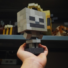 Mô Hình Gỗ Minecraft Skeleton (size s)