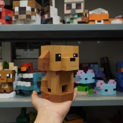 Mô Hình Gỗ Chó Poodle (Nâu Nhạt)