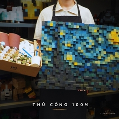 Tranh Pixel Starry Night (Blur)