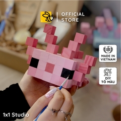 Bộ DIY Tô Màu Mô Hình Kỳ Nhông Axolotl Minecraft