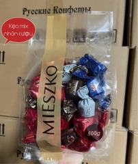 Kẹo socoola nhân rượu và nhân hoa quả Nga túi 500gr