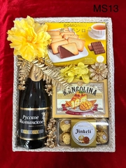 Khay gỗ tone vàng MS13