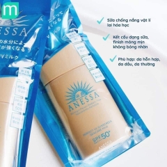 Sữa Chống Nắng Shiseido Anessa Perfect UV Suncreen Skin Care Milk màu vàng SPF 50+ PA++++ 60ml