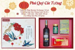 Sét quà Tết gồm rượu và sâm