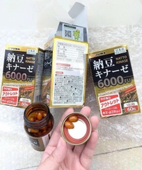 Viên uống hỗ trợ phòng chống đột quỵ Yuwa Natto Kinase 6000FU 60 viên Nhật Bản
