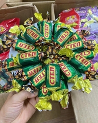 Kẹo Cten Nga màu xanh nhân hạt dẻ rừng túi 500gr