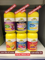 Kẹo gum Vitamin tổng hợp cho bé biếng ăn Natures Way Kids Smart Vita-Gummies Multi-Vitamin for Fussy Eater lọ 60 viên