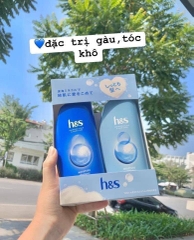 Cặp dầu gội xả HS Xanh dương 370ml