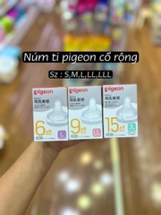Núm Ti Pigeon Nội Địa Nhật Cổ Rộng hộp gồm 2 chiếc
