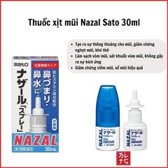 Thuốc xịt mũi Nazal của Nhật, trị sổ mũi ngạt mũi, viêm xoang 30ml