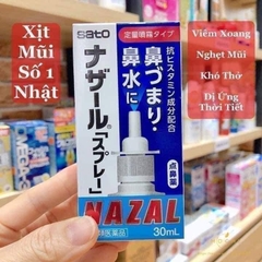 Thuốc xịt mũi Nazal của Nhật, trị sổ mũi ngạt mũi, viêm xoang 30ml
