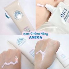 Kem chống nắng Anessa gel 90gr tuýp màu trắng nâng tone da