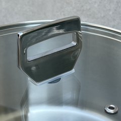 Nồi inox 18/10 trơn 3 lớp đáy liền Kaiyo - size 18, 20, 22cm