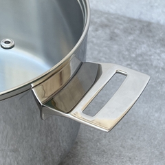 Nồi inox 18/10 trơn 3 lớp đáy liền Kaiyo - size 18, 20, 22cm