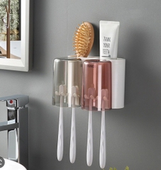 Kệ treo bàn chải đánh răng 2 cốc Ecoco