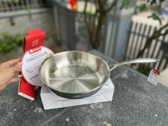 Chảo xào inox Trimax 1 quai  đáy liền nguyên khối dòng xuất châu Âu 24cm EL-3738MAX