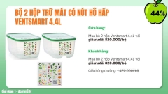 Sét 2 hộp đựng thực phẩm ngăn mát tupperware Vent 4.4L