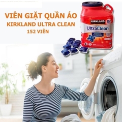 Viên giặt xả Kirkland ultra clean 152 viên của Mỹ